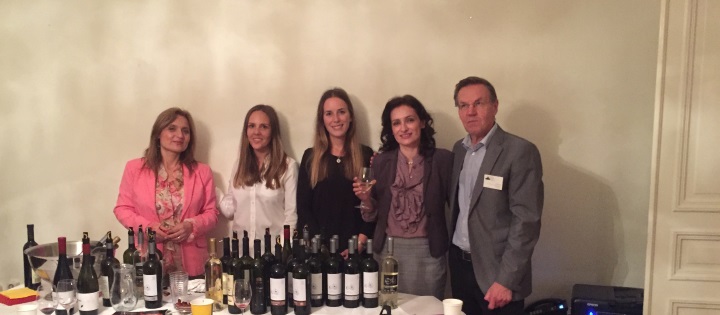 Emma Bill and Ebba Rönneskog attends the ‘Wines of Macedonia’ event at the Macedonian Embassy in Stockholm